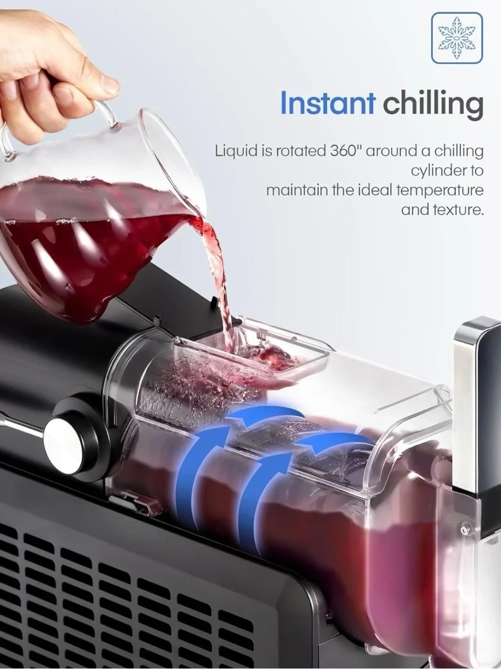 FOHERE Professional Slushie Machine 68oz 5 Presets Frozen Margaritas Frapps